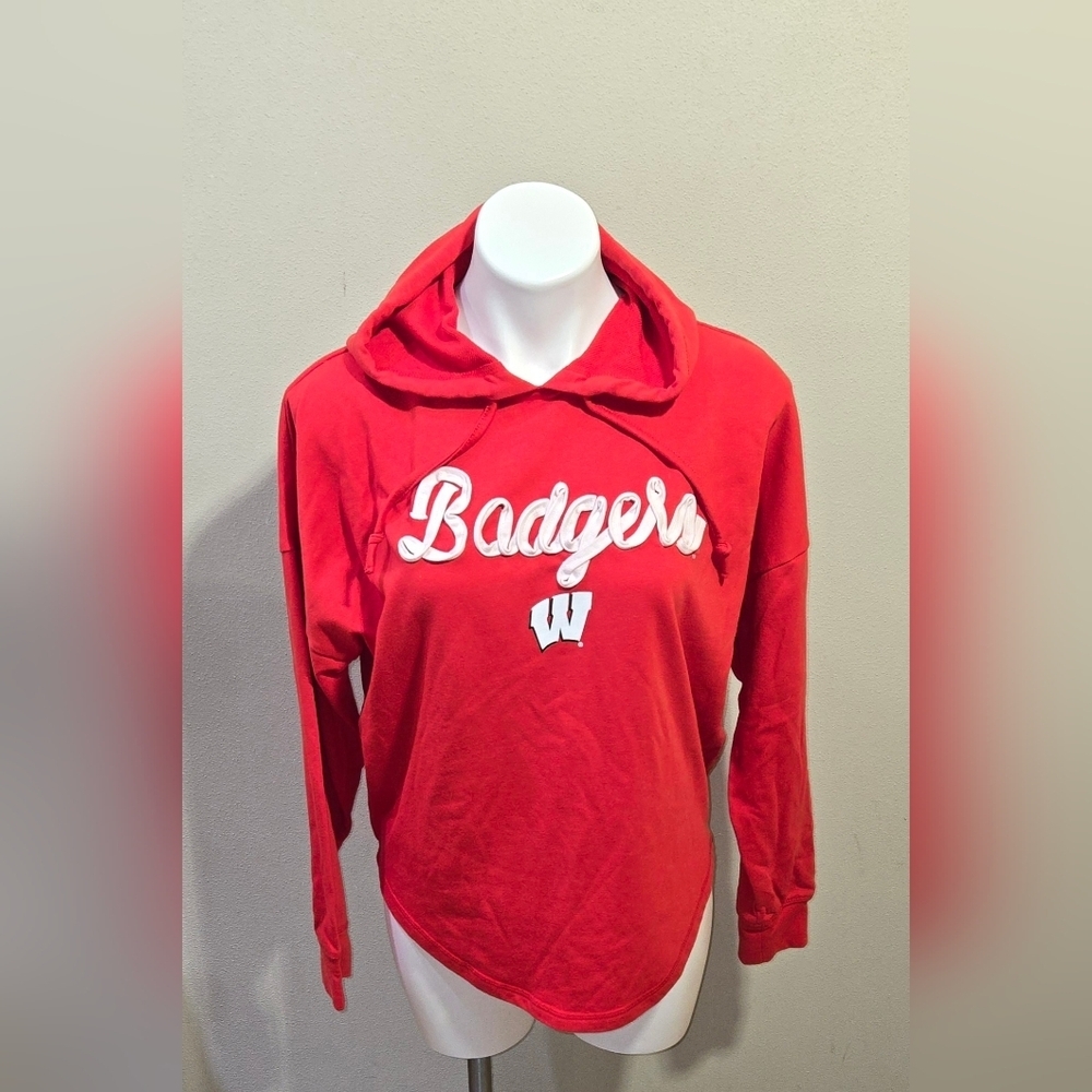 Wisconsin Badgers Captivating Hoodie Red Women's Size Medium
